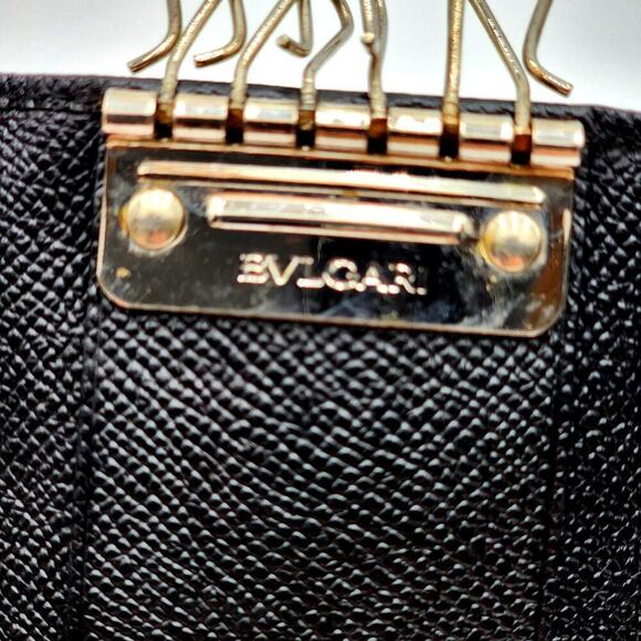 BVLGARI KEY HOLDER Black Leather - Picture 7 of 14